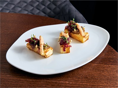 Паштет из куриной печени с фуа-гра и луковым чатни 00891